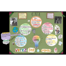Affiche de profession de foi des élections au Conseil de la Vie Lycéenne (CVL) au lycée Jeanne d'Arc de Rouen