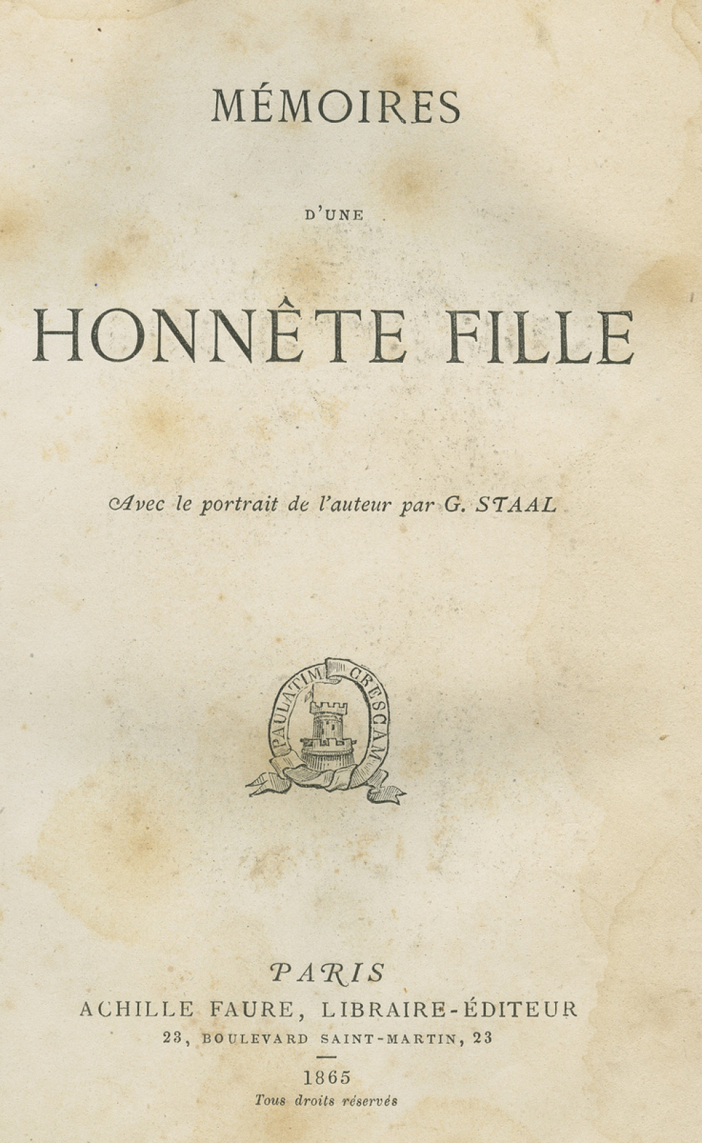 Mémoires d'une honnête fille