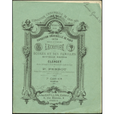 Cahier d'écriture. 