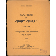 Solfège et chant choraL. Première partie.