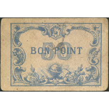 Bon point illustré avec un '50' en arrière plan de 'Bon point'