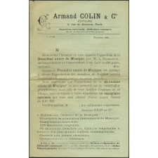 Catalogue de livres pour l'enseignement de la musique. 