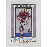 Ecole laïque 1882-1982 - Grande fête nationale - 9 mai 1982 - Paris-Le Bourget - Entrée gratuite.