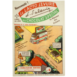 Buvard publicitaire. La signalisation routière en 8 buvards N°6. Chocolat Spécial L. Salavin. 