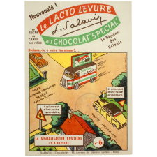 Buvard publicitaire. La signalisation routière en 8 buvards N°6. Chocolat Spécial L. Salavin. 