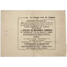 Buvard publicitaire. Atelier de Mécanique Générale, Nîmes.