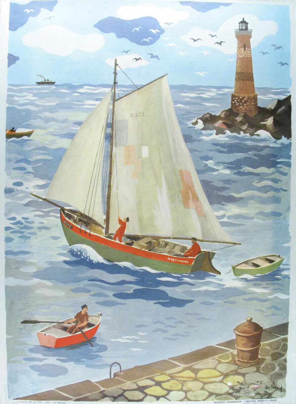 Tableau mural : Images de la vie. Le Bateau.