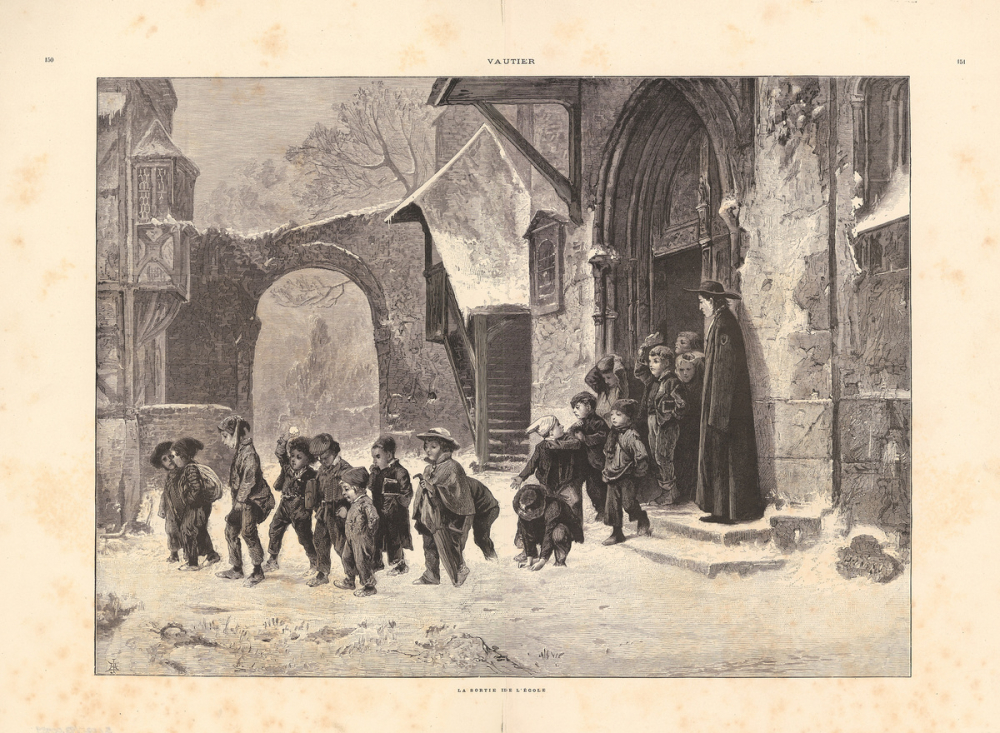 La sortie de l'école.