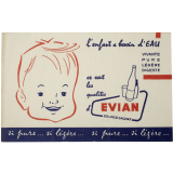 Buvard publicitaire. Evian. Source Cachat.