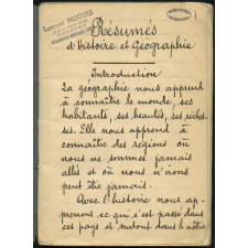 Cahier de résumés d'histoire.