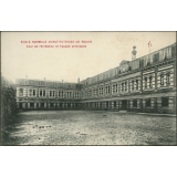 Ecole Normale d'Institutrices de Rouen. Cour de récréation et Façade principale.