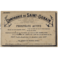 Buvard publicitaire. Compagnie de Saint-Gobain. Phosphate activé.