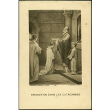 Image religieuse. Ordination dans les catacombes.