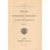 Recueil des monographies pédagogiques publiées à l'occasion de l'Exposition universelle de 1889. Tome V