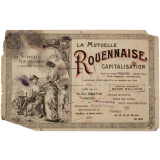 Buvard publicitaire. La Mutuelle Rouennaise. Capitalisation