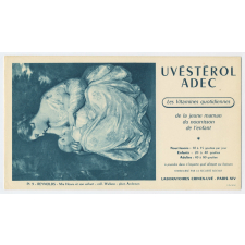 Buvard publicitaire. Reynolds - Mrs Hoare et son enfant. Uvestérol Adec.