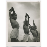 Gymnastique : exercice d'étirement. 