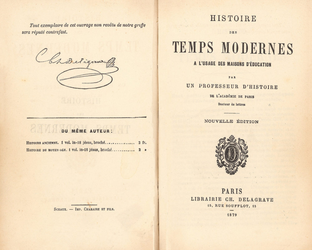 Histoire des temps modernes à l'usage des maisons d'éducation.