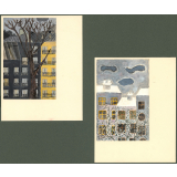 Production plastique fonds Burel. Vues de ville, l'hivers. 