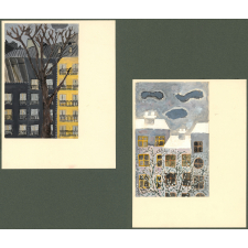 Production plastique fonds Burel. Vues de ville, l'hivers.