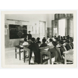 Tonkin, Hanoï, cours de géométrie dans une classe de garçons. 