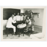Laos, Ventiane, cours école sage-femme (Indochine). 