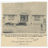 Le centre de puériculture de Poto-Poto où est poursuivie une action féconde en faveur de la maternité et de l'enfance indigène (Nouvelle Dépêche Coloniale, 17 février 1937).