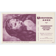 Buvard publicitaire. Rubens - Sa fille Claire-Jeanne. Uvestérol Adec.
