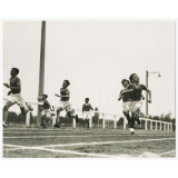 Course à pied au stade. 