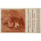 Buvard publicitaire. Léonard de Vinci - Dessin. Minéraline du Dr Baud.