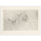 Dessin représentant un nouveau-né, par Eugène Carrière (Musée du Louvre). 