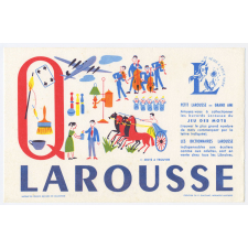 Buvard publicitaire. Larousse. Jeu des mots. Lettre Q.