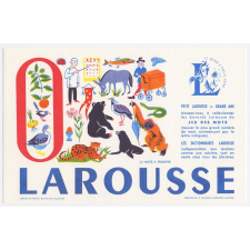 Buvard publicitaire. Larousse. Jeu des mots. Lettre O. 