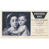 Buvard publicitaire. Murillo - La Vierge du Rosaire. Uvestérol Adec.