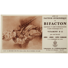 Buvard publicitaire. Boucher - Enfant au bâton. Bifacton.