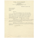 Courrier adressé le 27 janvier 1937 par le photographe Rod. Schlemmer à M. Lagrange des Editions Horizons de France. 