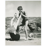 Gymnastique sur la plage. 