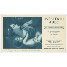 Buvard publicitaire. Le Nain - La Vierge, Sainte Anne et l'Enfant. Uvestérol Adec.