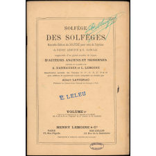 Solfège des Solfèges - Nouvelle Édition du Solfège pour voix de Soprano, augmentée d'un grand nombre de leçons d'auteurs anciens et modernes - Volumes 2C.