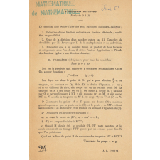 Baccalauréat. Académie de Caen. Sujets de mathématiques, de 1955 à 1967.