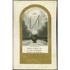 Image religieuse. Divine et douce loi, tu ôtes l'amertume à toutes les douleurs.