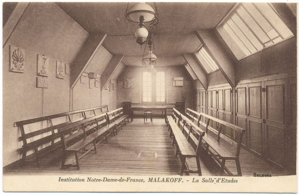 Institution Notre-Dame-de-France, Malakoff - La salle d'Etudes.