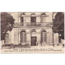 Cluny - Ecole des Arts et Métiers - Balcon du 1er étage - Beau travail en fer forgé de Jean Julien, plus connu sous le nom de frère Placide.