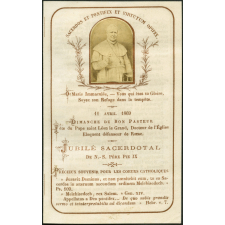 Image religieuse. Jubilé sacerdotal de N.-S. Père Pie IX.