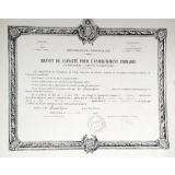 Brevet de Capacité pour l'Enseignement Primaire (Institutrices-Brevet Elémentaire).