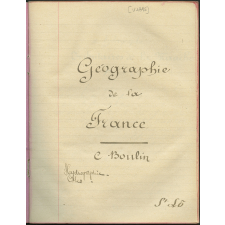 Cahier : Géographie de la France.