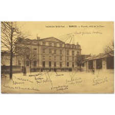 Mamers - Institution Saint-Paul - Façade, côté de la Cour.