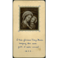 Image religieuse. O très glorieuse Vierge Marie.