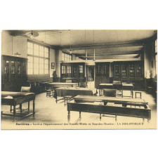 Asnières - Institut Départemental des Sourds-Muets et Sourdes-Muettes - La Bibliothèque.
