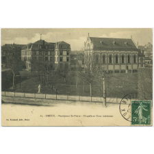 63 - Dreux - Pensionnat St-Pierre - Chapelle et Cour intérieure.